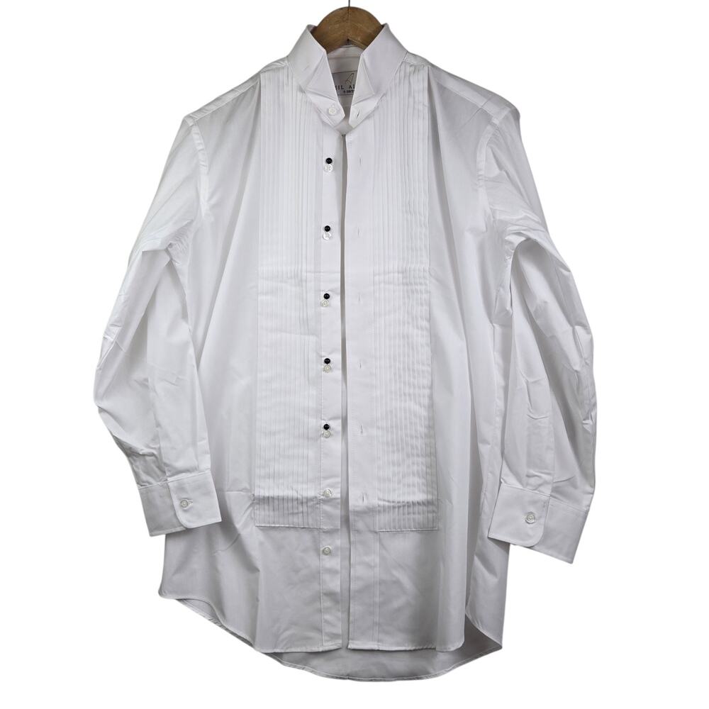 Neil Allyn‎ Tuxedo Shirt White Mens S-30/31 Cotton Collar
